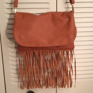 SALE! NEW VEGAN CROSSBODY FRINGE MESSENGER BAG